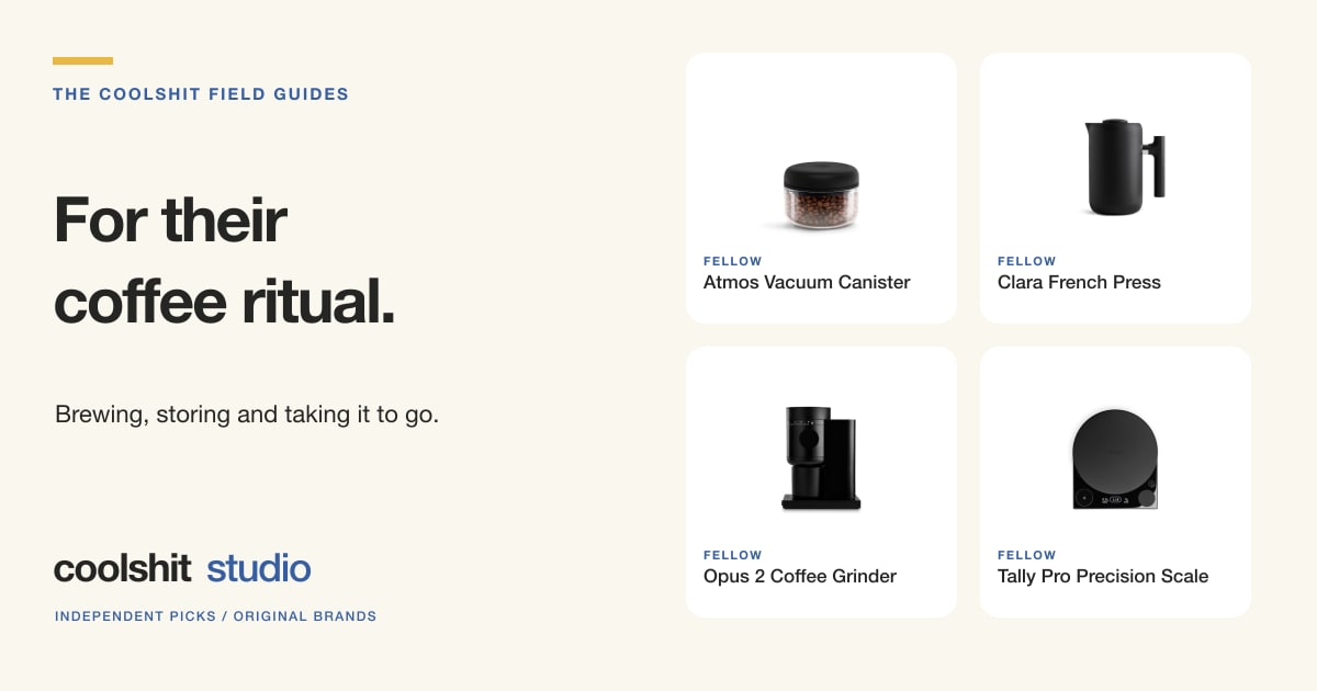 Gifts for coffee lovers, matched to their morning. — an editorial selection of objects from the studio collection