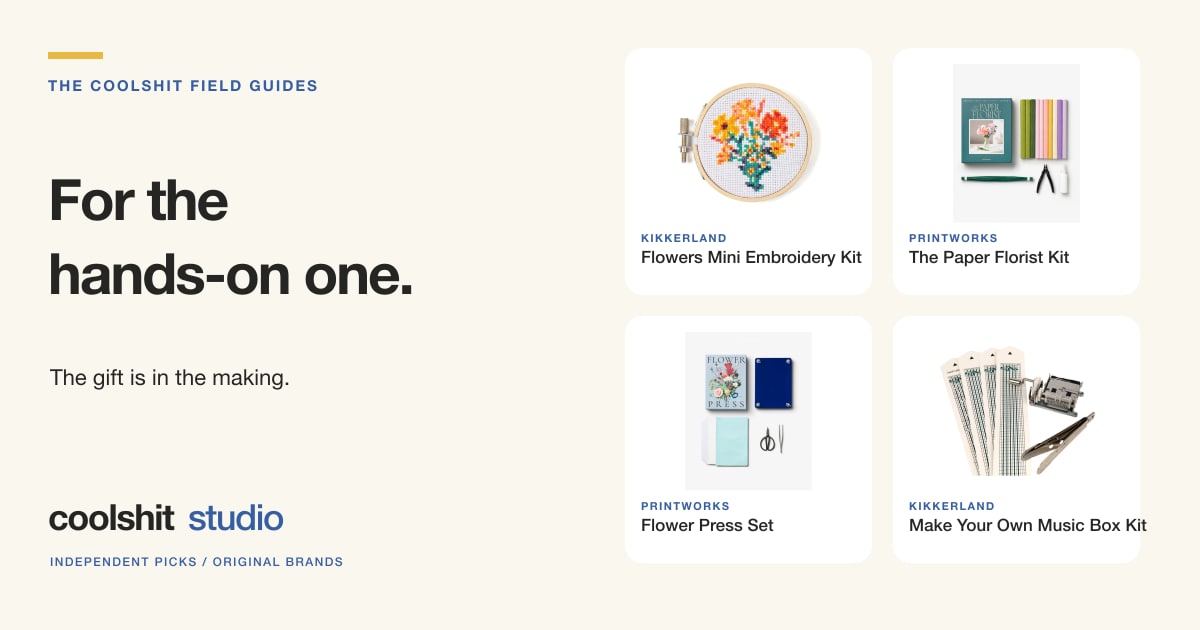 Gifts for craft lovers who would rather make it. — an editorial selection of objects from the studio collection