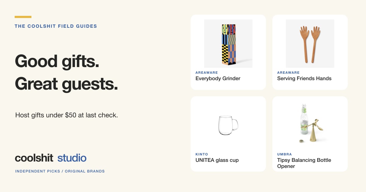 Host gifts under $50, beyond another bottle. — an editorial selection of objects from the studio collection