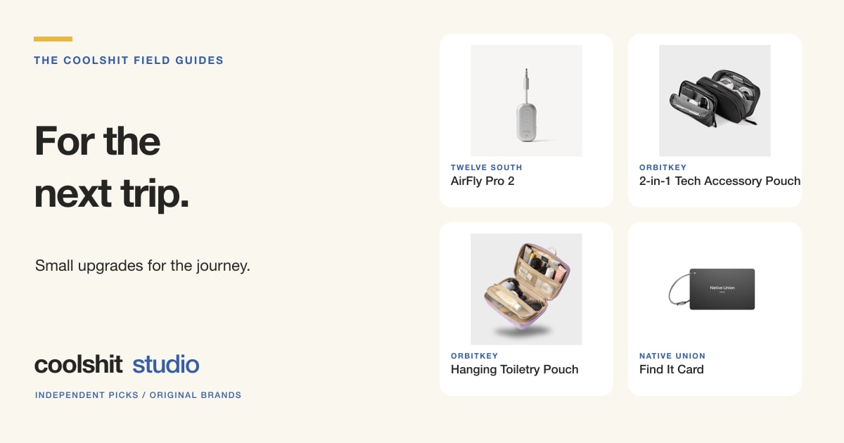 Useful gifts for frequent travelers, by what they carry. — an editorial selection of objects from the studio collection