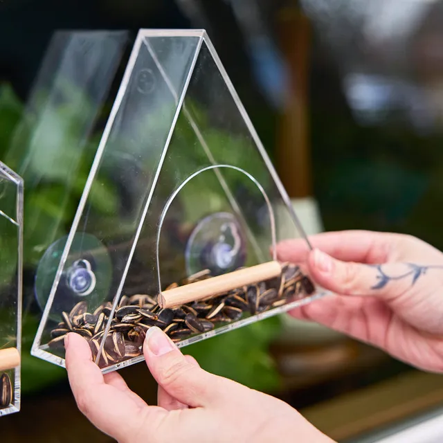 A-Frame Window Birdfeeder by Modern Sprout