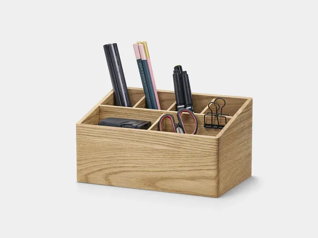Six-Compartment Desk Organizer by Oakywood