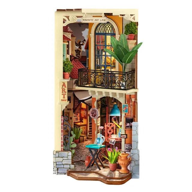 Rolife Romantic Art Lane Book Nook by Robotime