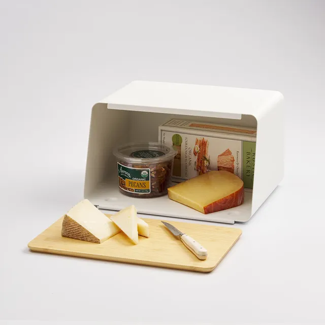 Bread Box with Cutting Board Lid by Yamazaki Home