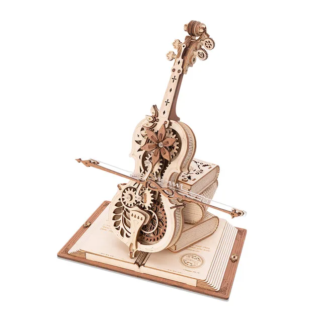 ROKR Magic Cello Music Box Kit by Robotime