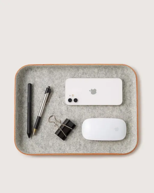 Kawabon Leather & Felt Tray by Graf Lantz